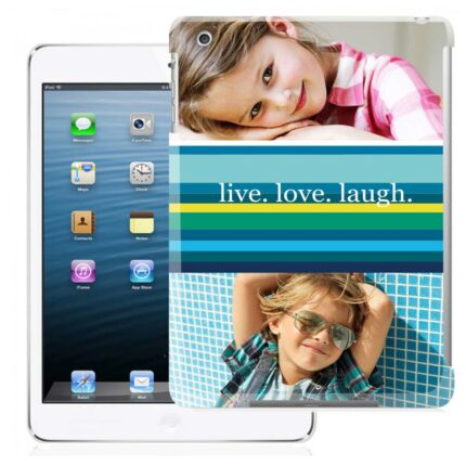 Personalized Live Love Laugh 2 Photo collage Tablet Case - Image 2