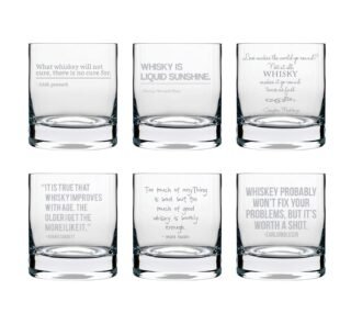 Love of Whiskey Engraved Whiskey Glasses - Set of 6