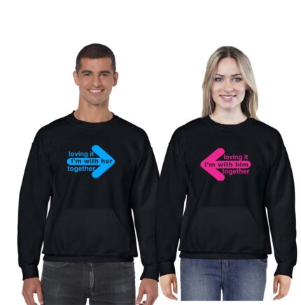I Love Wifey Hubby Couple Sweatshirt - Image 6