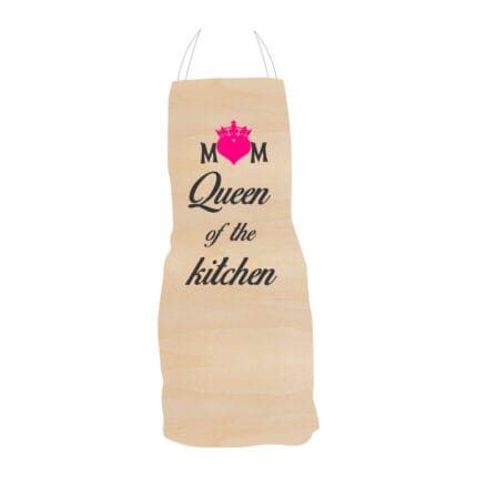 Mom Queen of The Kitchen Beige Apron - Image 2