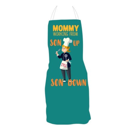 Mommy Working from Son Up Till Son Down Apron - Image 2