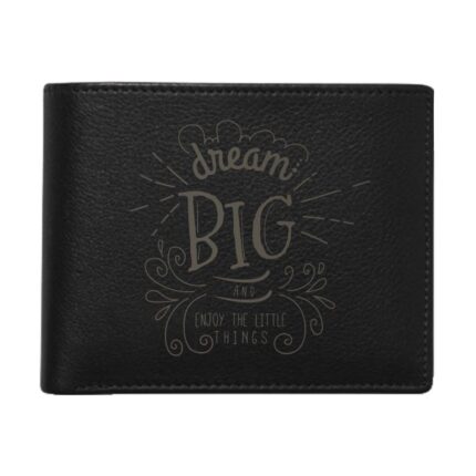 Motivational Dream Big Men's Leather Wallet