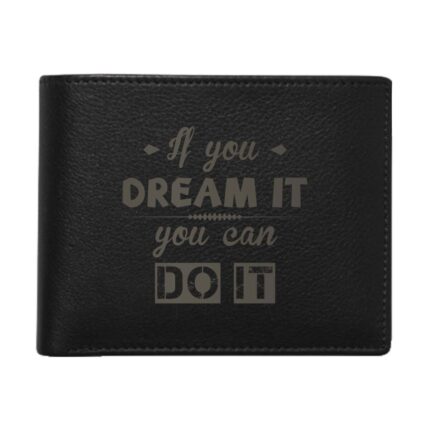 Motivational Dream It Do It Men's Leather Wallet
