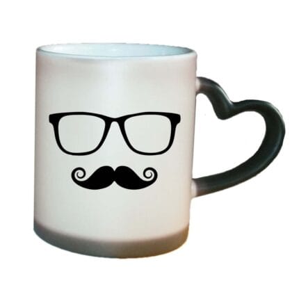 Funky Moustache Kiss Magic Couple Mugs - Image 3