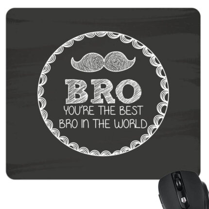 Moustache Best Bro Brother Mousepad - Image 2