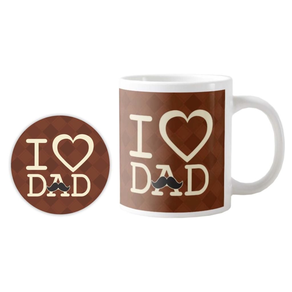 Moustache Love Dad Mug