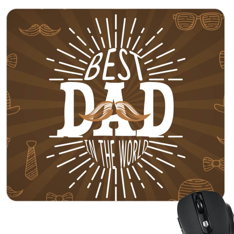 Moustache Best Dad in the World Mousepad