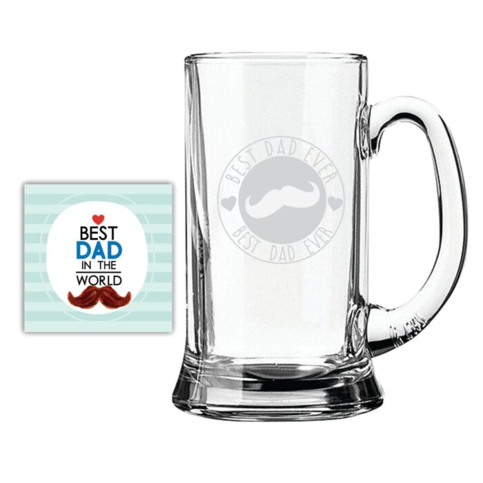 Moustaches Best Dad Ever Beer Mug