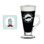 Moustaches Best Dad Ever Engraved Tea Mug