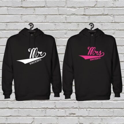 Personalized Mr and Mrs Since Couple Sweatshirts - Image 4