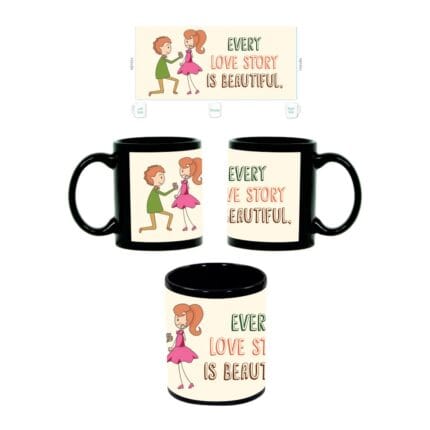 My Favorite Love Story Black Couple Mugs - Image 3