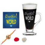 No. 1 Brother Engraved Glass Tea Cup