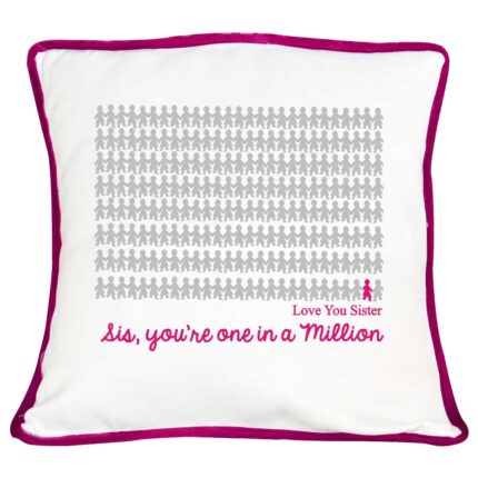 Personalized One In A Million Sister Cushion Cover - Image 2