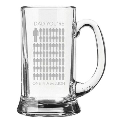 Engraved One in a million Beer Mug - Image 2