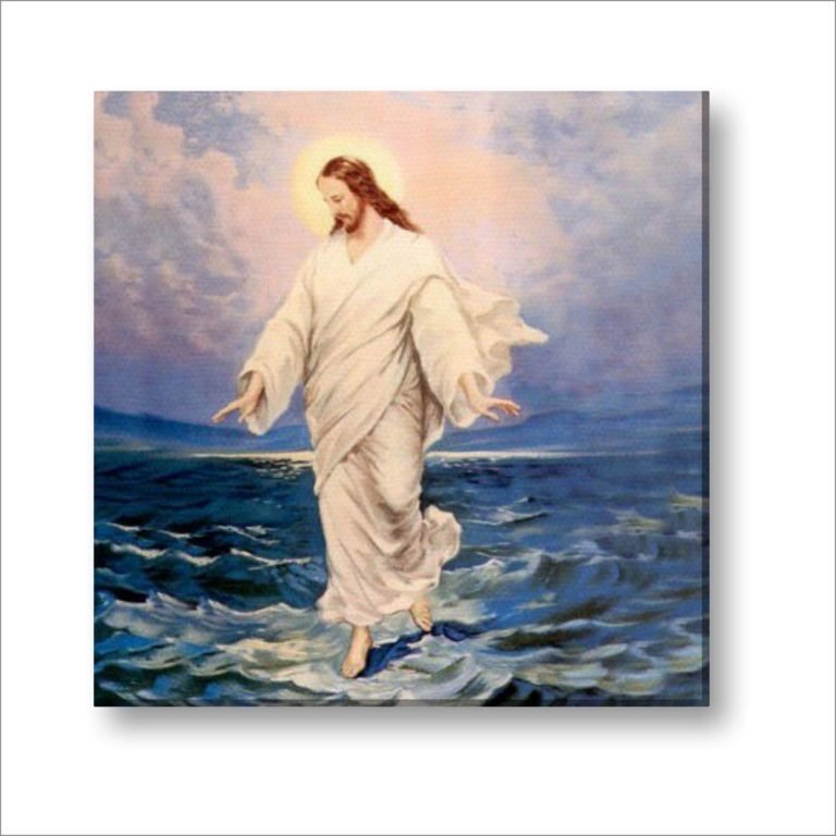 Jesus Walking On Water Canvas Wall Paintings Frame
