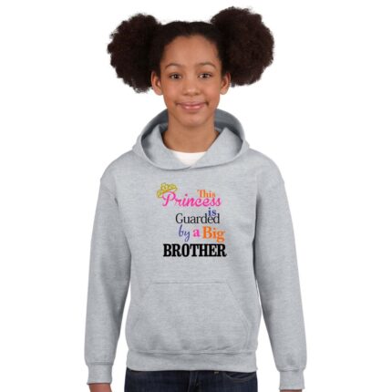 This Princess is Guarded By a Big Brother Kids Sweatshirt - Image 2