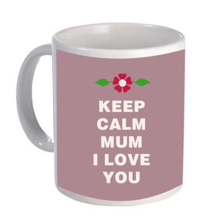 Keep Calm I Love You Mum Mug with Coaster - Image 3