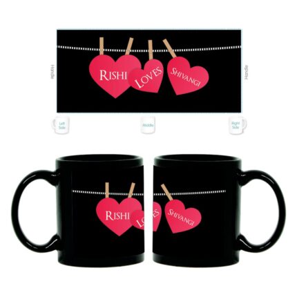 Personalized I Love You Black Mug (Copy) - Image 2
