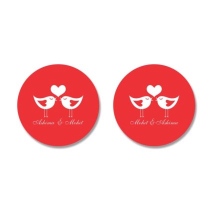 Personalised Love Birds Wine Glasses - Image 3