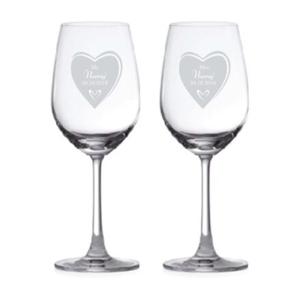 Personalized Mr And Mrs Love Wine Glasses - Image 2