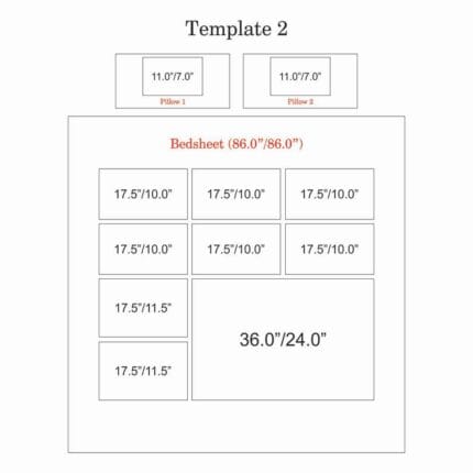 Personalized 8 Photo Collage Double Bedsheet with Pillow Covers - Image 5