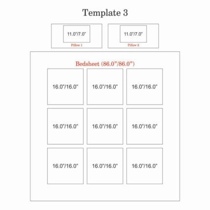 Personalized 8 Photo Collage Double Bedsheet with Pillow Covers - Image 6