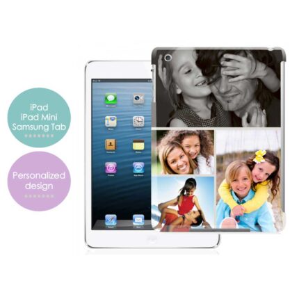 Personalized Adorable 4 Photo Collage Tablet Case - Image 1