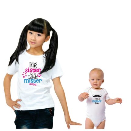 Personalized Big Brother To a Little Brother Sibling T shirts - Image 2