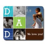 Personalized Dad Photo Collage Mouse Pad