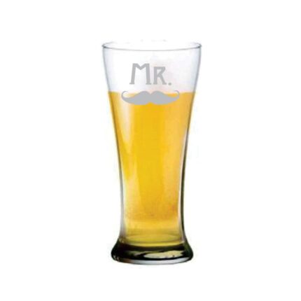Personalized Engraved Mr Mrs Beer Pilsners Set of 2 - Image 4