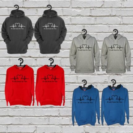 Personalized Heartbeat Couple Sweatshirts - Image 5