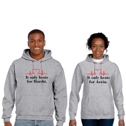 Personalized Heartbeat Couple T Shirts - Image 9