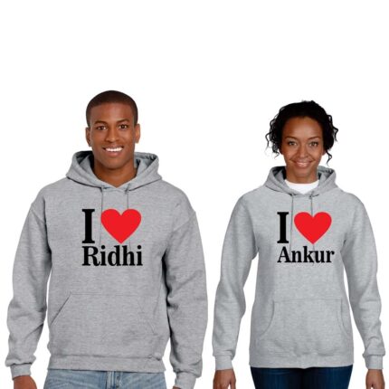 Personalized I Love Couple Sweatshirts