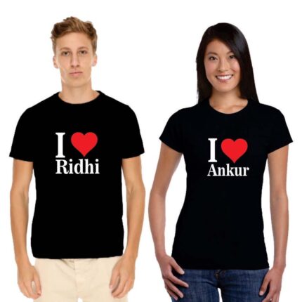 Personalized I Love Couple T shirts - Image 2