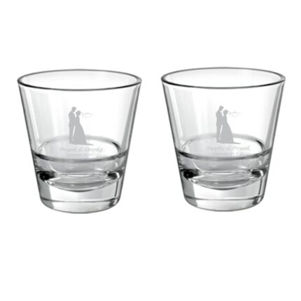 Personalized Just Married Couple Whiskey Glasses - Image 4