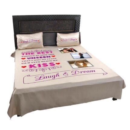 Personalized Kiss Laugh Dream Picture Bedsheet - Image 11