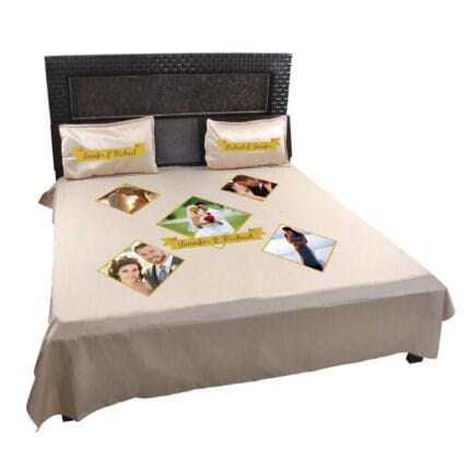 Personalized Photo Bed Sheet for Couple - Image 5