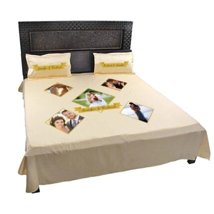 Personalized Photo Bed Sheet for Couple - Image 4