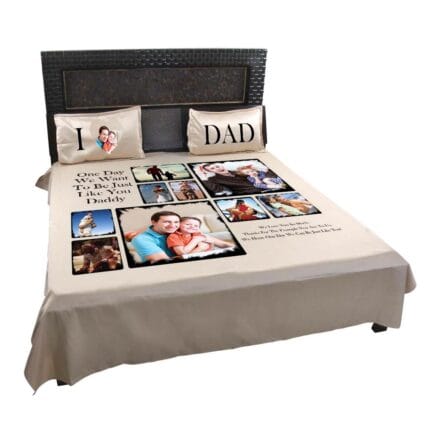 Personalized Photo Bedsheet for Loving Dad - Image 4