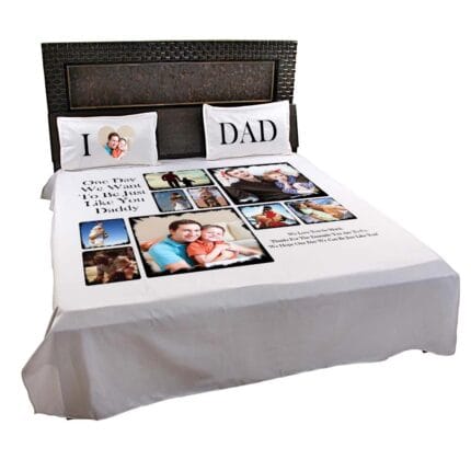 Personalized Photo Bedsheet for Loving Dad - Image 6