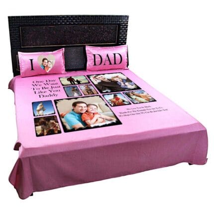 Personalized Photo Bedsheet for Loving Dad - Image 2