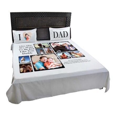 Personalized Photo Bedsheet for Loving Dad - Image 7