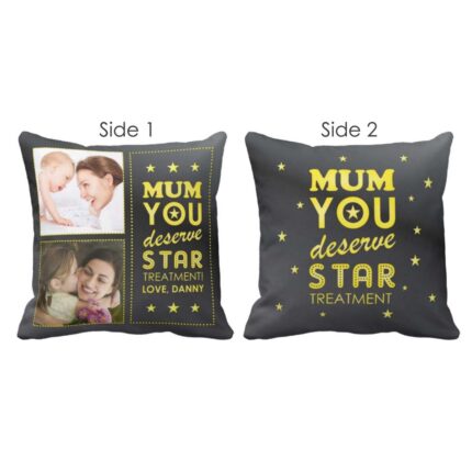 Personalized Star Mom Double side Printed Cushion Cover - Image 3