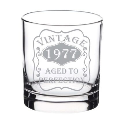 Personalized Vintage Aged to Perfection Whiskey Glass - Image 2