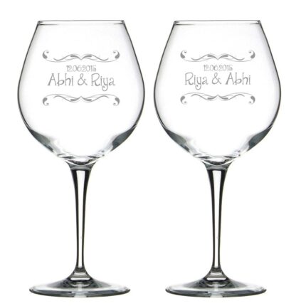 Personalized Heartwarming Wedding Anniversary Wine Glasses - Image 2
