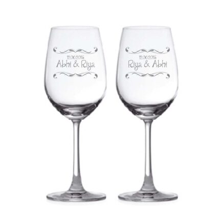 Personalized Heartwarming Wedding Anniversary Wine Glasses