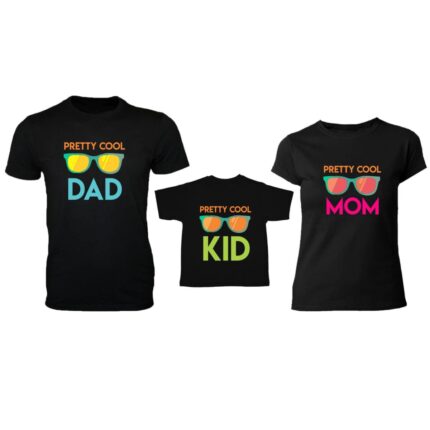 Pretty Cool Mom Dad and Kids Family T-shirts - Image 7