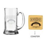 Engraved Proud Boyfriend Of Freaking Awesome Girlfriend Beer Mug