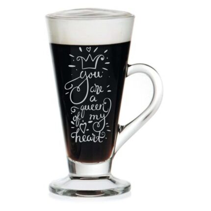 Queen of My Heart Engraved Tea Mug