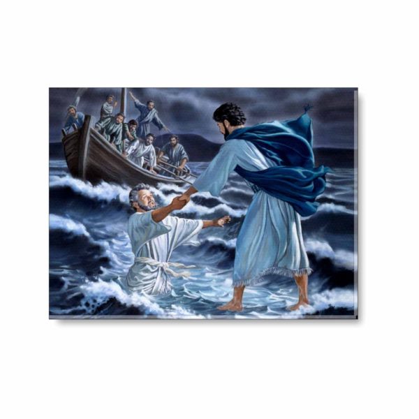 Miraculous Jesus Walking On Water Wall Paintings Frame
